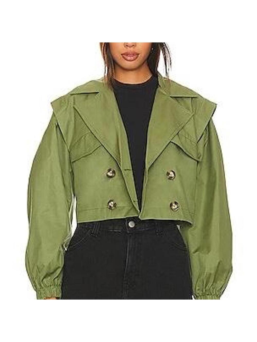 Free People x Revolve Looking Glass Trench Coat in Army
